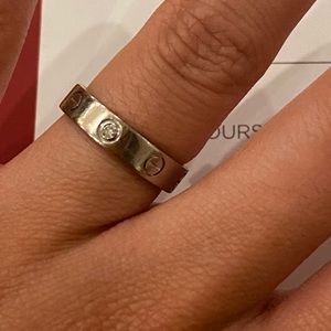 White gold Cartier Love ring size 49